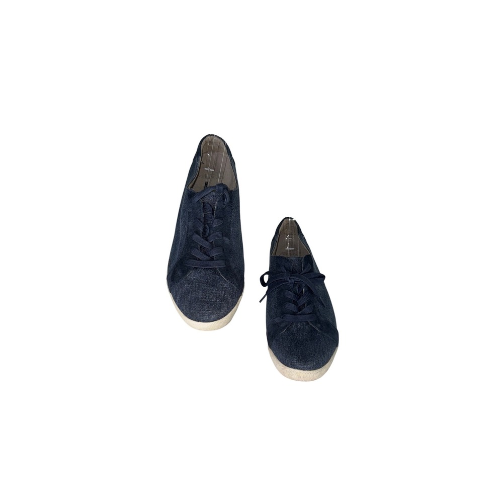 Dansko Womens Navy Blue Canvas Suede Lace Up Sneakers Low Top Shoes Size 40